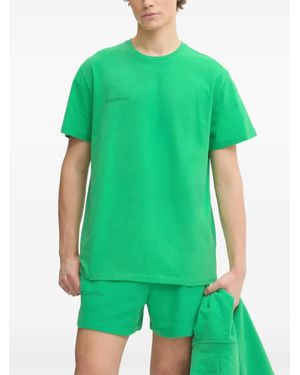 PANGAIA Logo-Print Short-Sleeve T-Shirt - Green