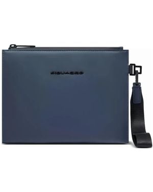 Piquadro Detachable-Strap Clutch Bag - Blue
