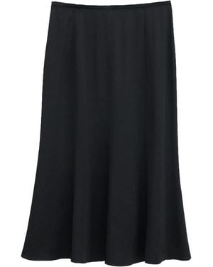 Filippa K Gonna Midi Con Vita Elasticizzata - Nero