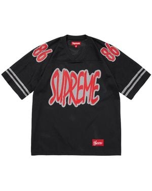 Supreme Reflective Mesh Jersey T-Shirt - Black