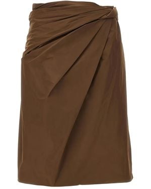 Bally Drapierter Rock - Braun