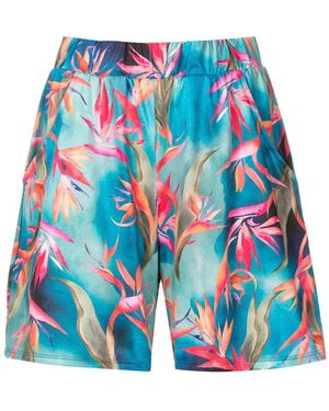 Lygia & Nanny Short Imprimé À Taille Haute - Bleu