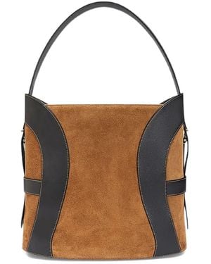 Aigner Deborah Suede Bucket Bag - Brown