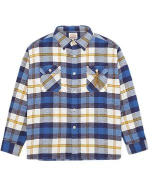 Fortela Mescal Plaid Pattern Shirt - Blue