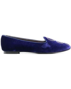 10 Corso Como X Castaner Zainab Velvet Slippers - Blue