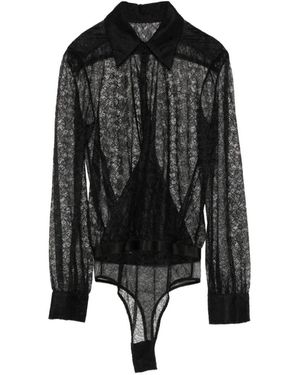 Kiki de Montparnasse Petite Fleur Bodysuit - Black