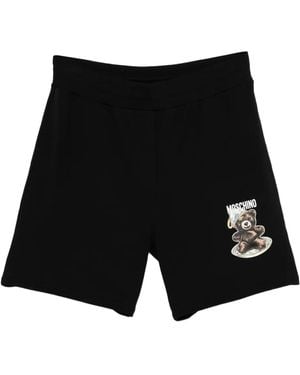 Moschino Pantalones cortos con motivo Teddy Bear - Negro