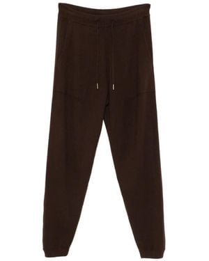Bompard Pantalones De Chándal De Cachemira De Corte Carrot - Marrón