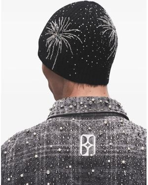 BIRTH OF ROYAL CHILD Beaded Fireworks Beanie - Black