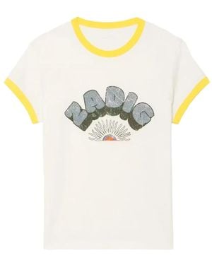 Zadig & Voltaire Camiseta Tunisien Con Logo - Blanco
