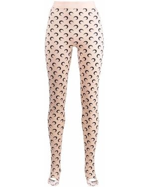Marine Serre Leggins Con Motivo De Luna - Multicolor