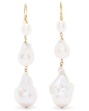 Jil Sander Drop Earrings - White