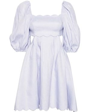 Zimmermann Halliday Linnen Mini-Jurk - Paars