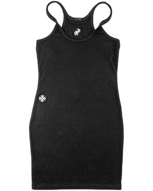 Chrome Hearts Robe Courte En Maille À Design Côtelé - Black