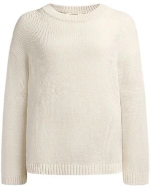 12 STOREEZ Pullover Mit Rundem Ausschnitt - Natur