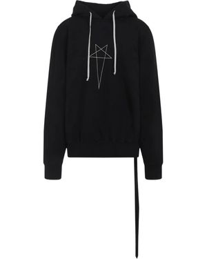Rick Owens Penta Oversized Hoodie - Black
