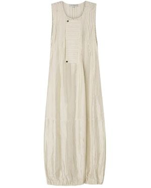 Lee Mathews Gestreiftes Kleid - Weiß