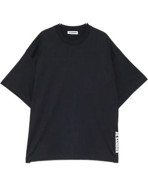Jil Sander Logo-Print Short-Sleeve T-Shirt - Blue
