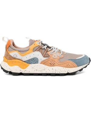 Flower Mountain Panelled Mesh Trainers - White