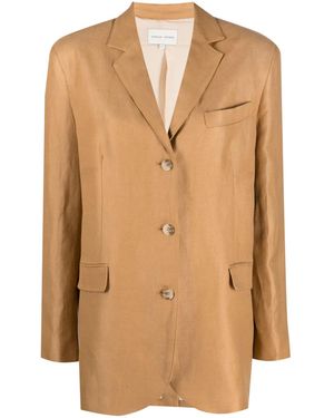 Loulou de Saison Single-Breasted Long-Sleeved Blazer - Natural