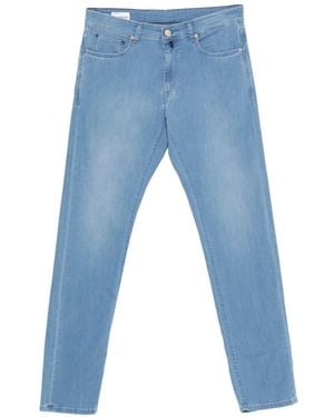 Incotex Faded-effect Slim-cut Jeans - Blue