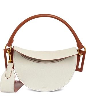 Yuzefi Dip embossed shoulder bag - Blanco
