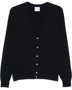 AROVESCIO V-Neck Button-Up Cardigan - Black