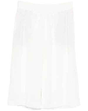 Brunello Cucinelli Elasticated-Waist Knee-Length Shorts - White