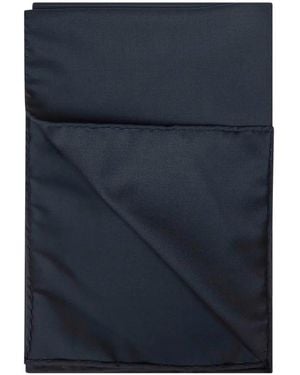 D4.0 Hand-Finished Square Scarf - Blue