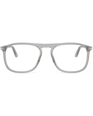 Persol Brille Mit Eckigem Gestell - Weiß