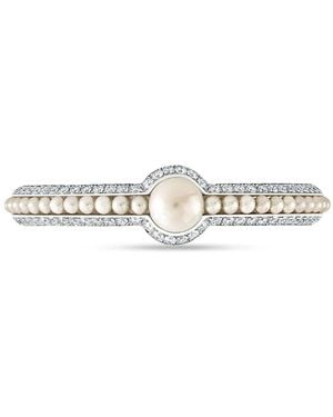 David Morris 18Kt Witgouden Armband - Metallic