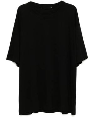 Marina Yee T-Shirt Mit Doppeltem Kragen - Schwarz