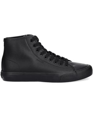BOSS Lace-Up Hi-Top Trainers - Black