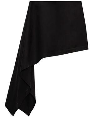 MSGM Draped Asymmetric Mini Skirt - Black