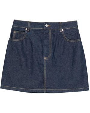 Maison Kitsuné Minigonna Denim - Blu