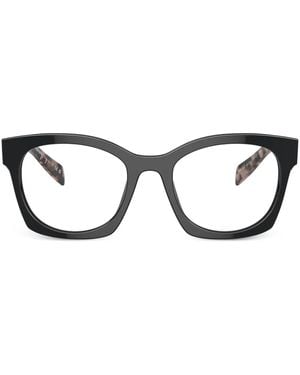 Prada ロゴ 眼鏡フレーム - ブラウン