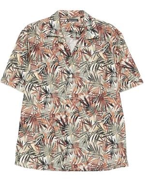 Daniele Alessandrini Leaf-Print Shirt - Grey