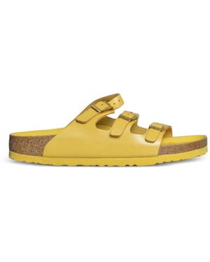 Birkenstock Florida Triple-Strap Buckled Sandals - Yellow
