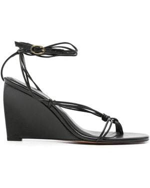 Ba&sh 90Mm Conny Wedge Sandals - Black
