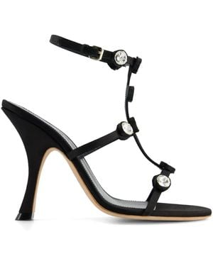Giambattista Valli ラインストーン サンダル - ブラック