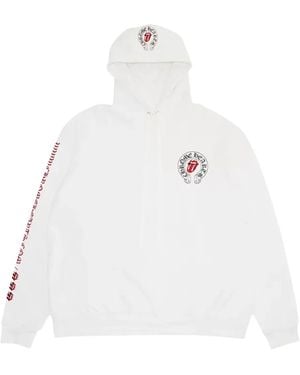 Chrome Hearts X Rolling Stone Lips Hoodie - Weiß