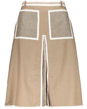 Burberry Midi Skirts - Natural