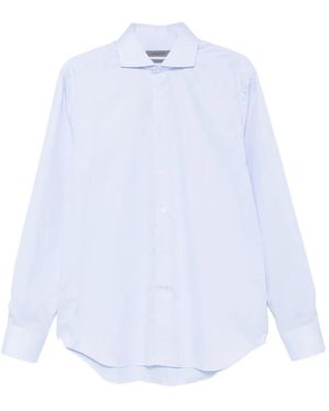 Corneliani Spread-Collar Button-Up Shirt - White