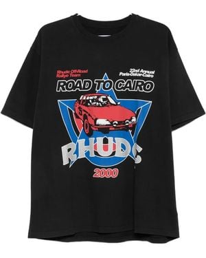 Rhude Graphic-Print T-Shirt - Black