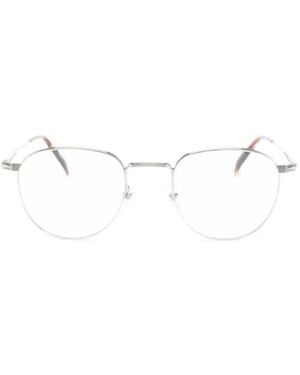 David Beckham Lunettes De Vue À Monture Ronde - Blanc