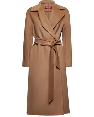 Max Mara Belted Wrap Coat - Brown