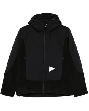 and wander Hooded Fleece Jacket - Black