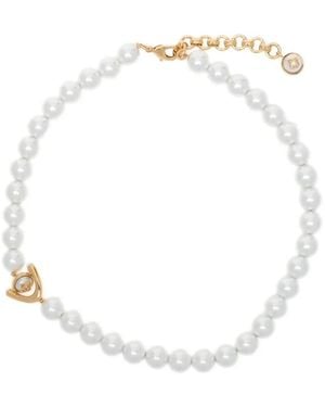 CASABLANCA Collana Con Pendente Logo - Bianco