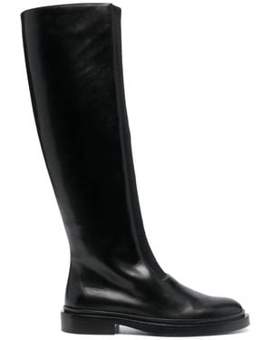 Jil Sander Knee-High Leather Boots - Black
