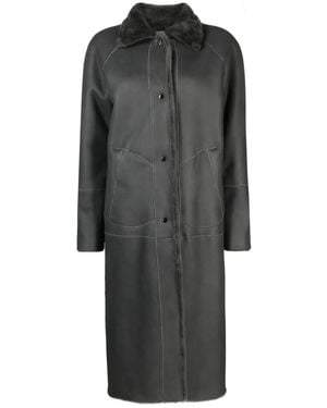 Inès & Maréchal Noble Button-Up Coat - Grey